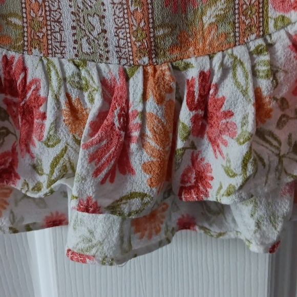 Rose & Thyme Boho Floral Peasant Top S Excellent Condition - Picture 4 of 8